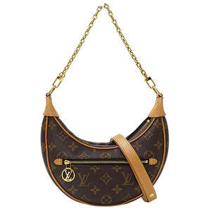 Louis Vuitton Monogram Women's Shoulder Bag, 2-Way Loop, M81098, Brown, Chain...